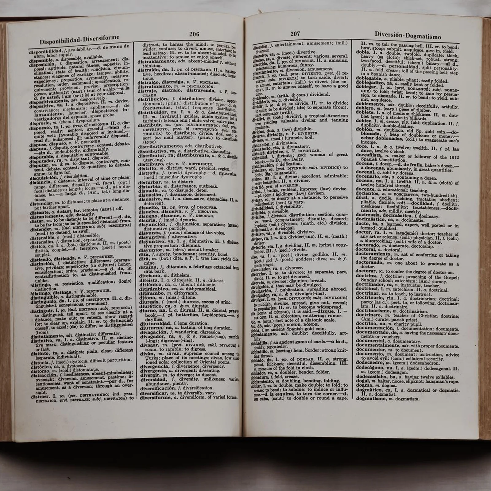 An open bilingual dictionary.